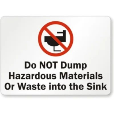 No Dumping Hazardous Materials Aluminum Weatherproof Sign c00528