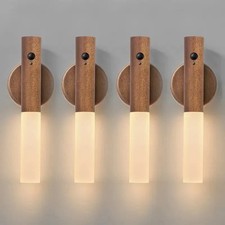 Motion Sensor LED Night Light Magnetic Wall Lamp USB Rechargeable Stick-On Light