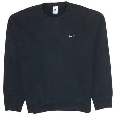Nike Damen Schwarz L Sweatshirt Rundhals Pullover Classic Logo