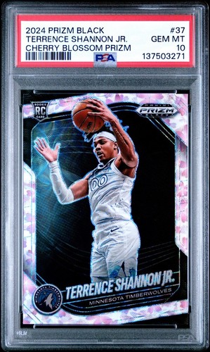 TERRENCE SHANNON JR 2024 PANINI PRIZM BLACK CHERRY BLOSSOM ROOKIE /20 PSA 10 - Picture 1 of 2