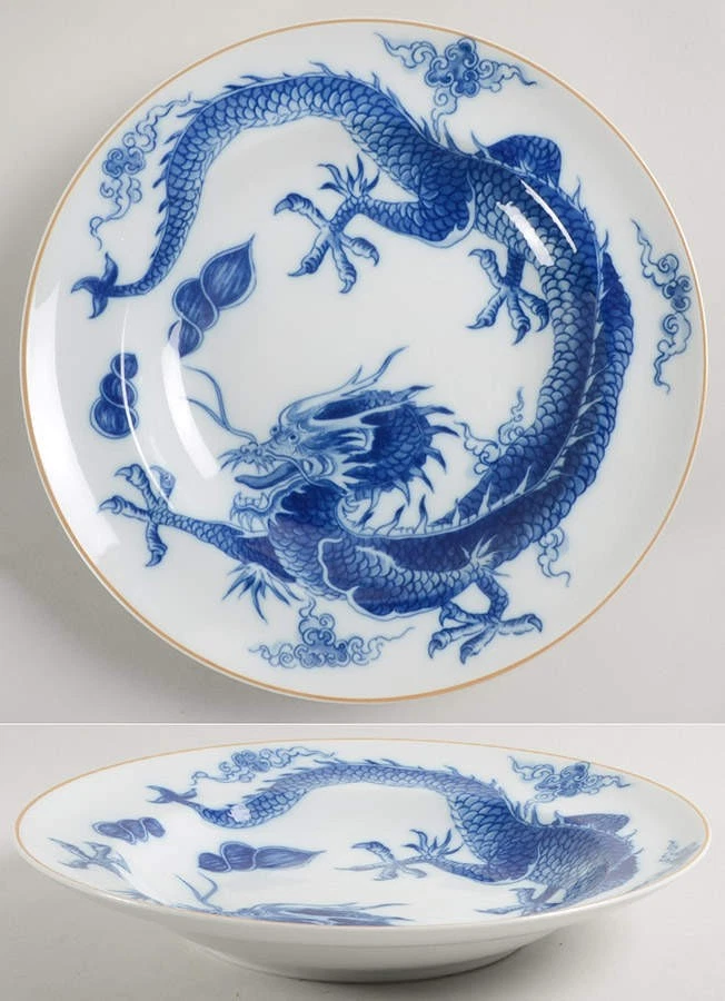 Mottahedeh Blue Dragon Soup Bowl