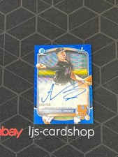 2025 Bowman Draft Antonio Jimenez 1st Bowman Chrome Blue Wave REF Auto /150 J1