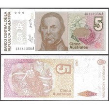 ARGENTINA 5 Australes 1985 - UNC - Pick 324a