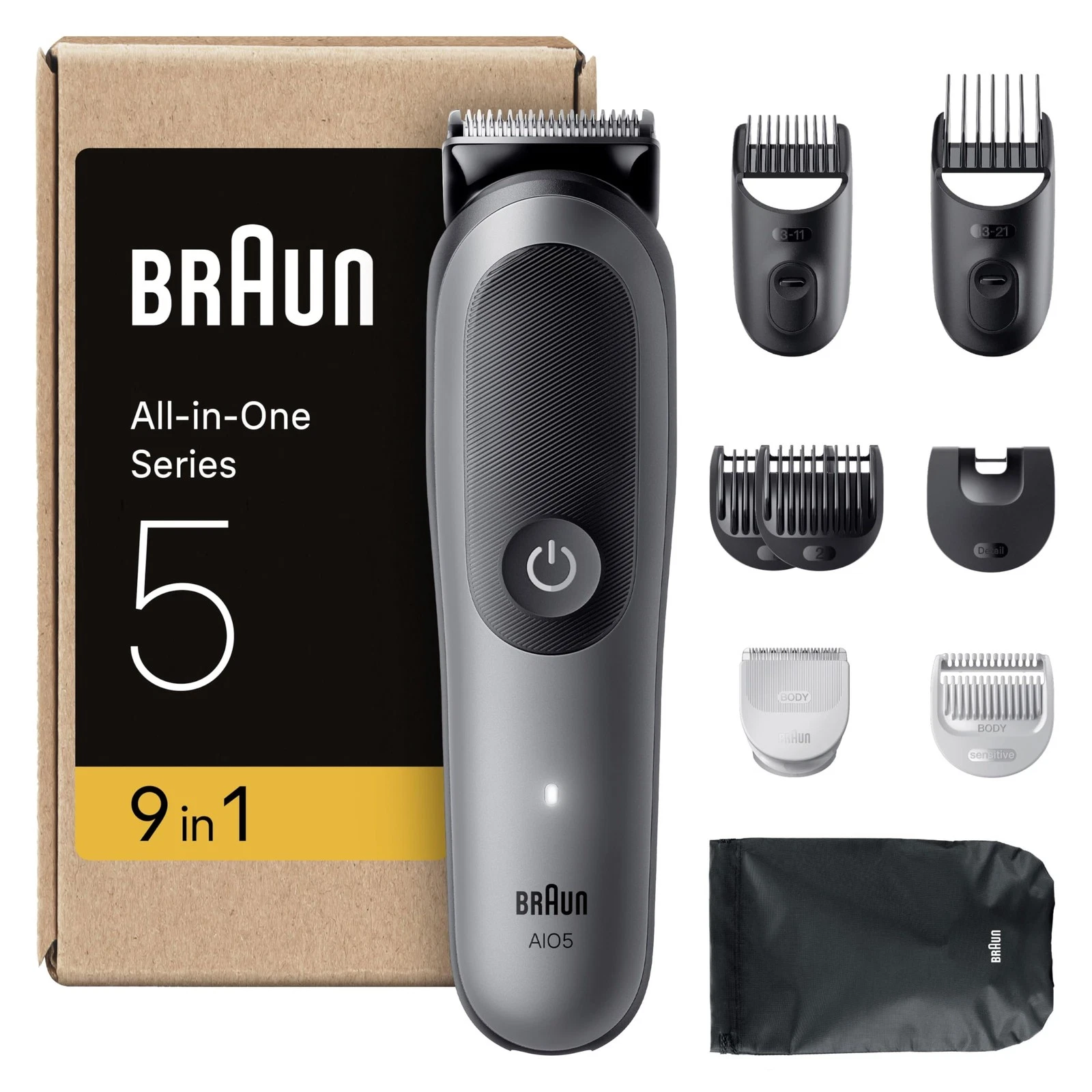 Braun Series 5 AIO5545 9-in-1 Grooming Kit for Beard, Head & Body Hair