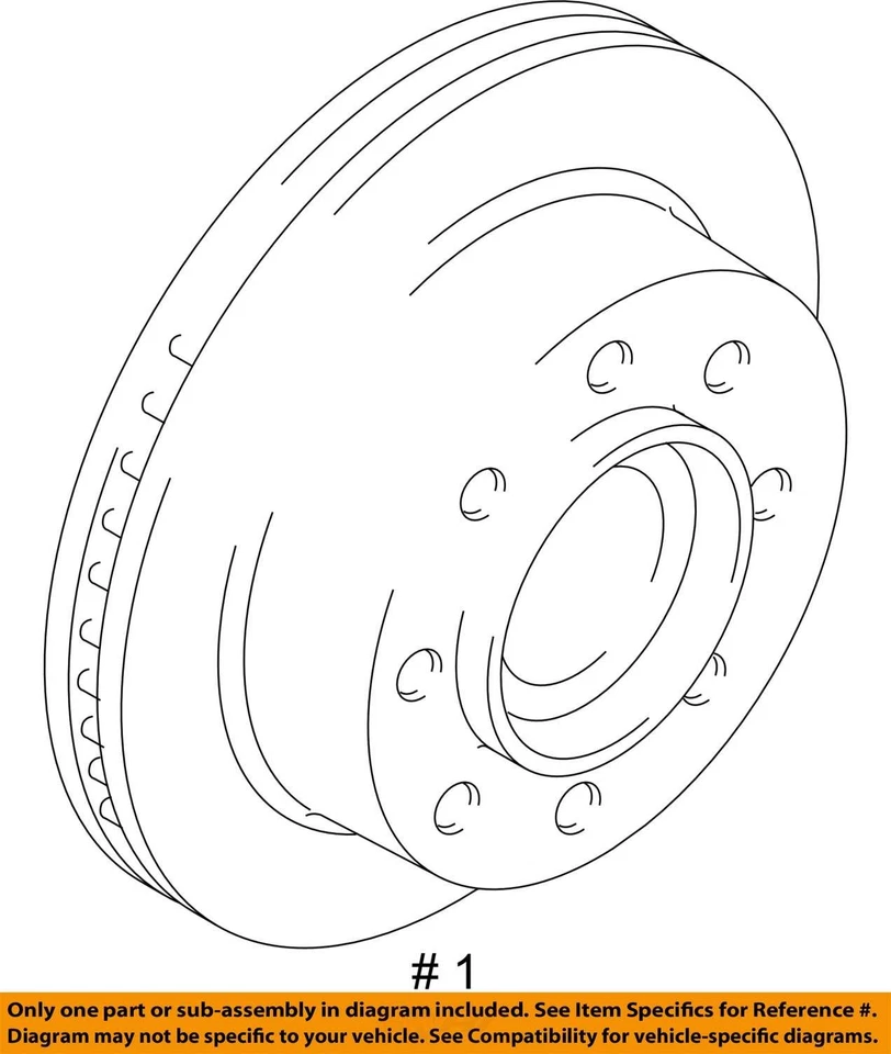 Оригинальный ротор переднего тормоза 2011 RAM 5500 - Изображение 4 из 4