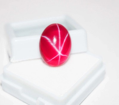 20 Ct Natural Star Ruby Oval Cabochon Red Gemstone Certified Loose