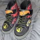 Mattel Hot Wheels Boys Light Up High Top Sneakers Tennis Shoes size 12