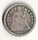 1856 Seated Liberty Dime LARGE DATE