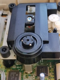 Sega Saturn Console FRONT LID DAMAGE Disc Reads OK No Cap Leak Japan For Parts
