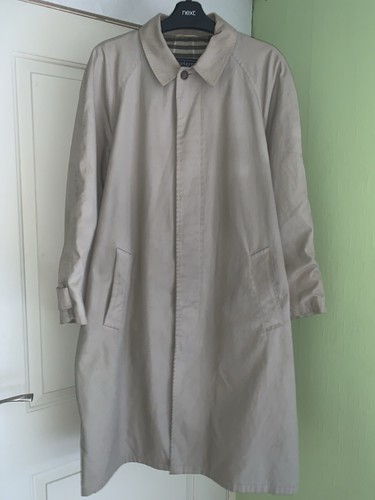 Mens Vintage Burberrys Trench Raincoat Mac Coat Nova Check Lined 25” PTP