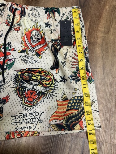 Ed Hardy Flashboard Mesh Shorts EHM8004-4 Size XL Multi Color NWT - Picture 8 of 10