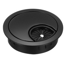 Desk Hole Grommet 2 Inch 50mm , Zinc Alloy Round Desk Hole Cover Black