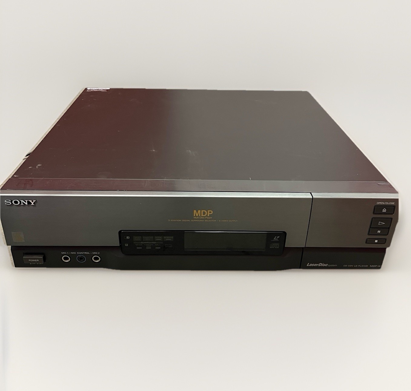 Rare Sony MDP-K3 Karaoke CD CDV LD Laser Disc Player CD READ