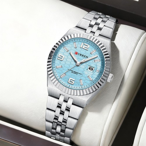 CURREN Women Quartz Watch Steel Luminous Weekdate Wristwatch for Lovers Watches - Picture 10 of 31
