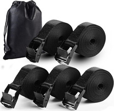 5Pack Cam Buckle Tie down Straps, 1" X 4 Ft Heavy Duty Lashing Secure Strap Adju
