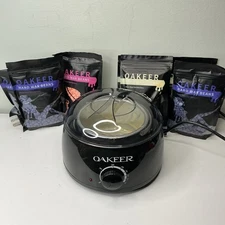 Oakeer Waxing Kit for Women Men Wax Pot Machine Warmer With 6 Packs Of Wax Beads