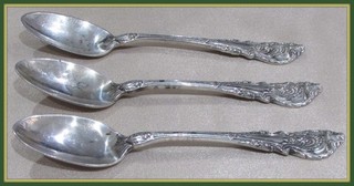 WALLACE 1926 SIR CHRISTOPER STERLING SILVER DEMITASSE SPOONS GORGEOUS