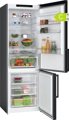 Bosch KGN49VXCT Kühl-Gefrierkombi NoFrost 440L C schwarz 203x70cm Edelstahl