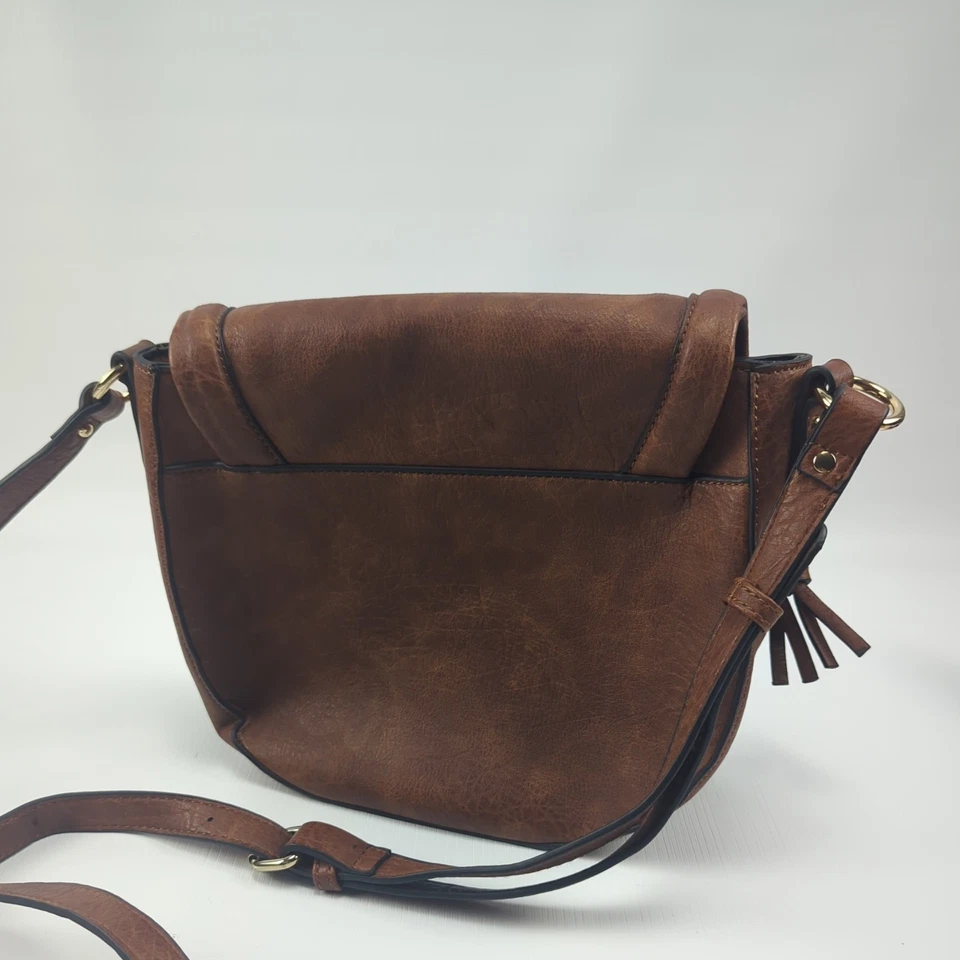 Bolso Bandolera Sole Society Thalia Marrón Camel Cuero Vegano Usado en Excelente Condición - 0032 Foto 2 de 4