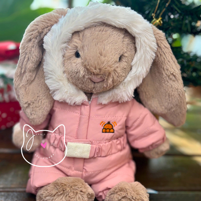 AUTHENTIC Jellycat BASHFUL BUNNY 'SNOW SUIT' RETIRED New BNWT Soft