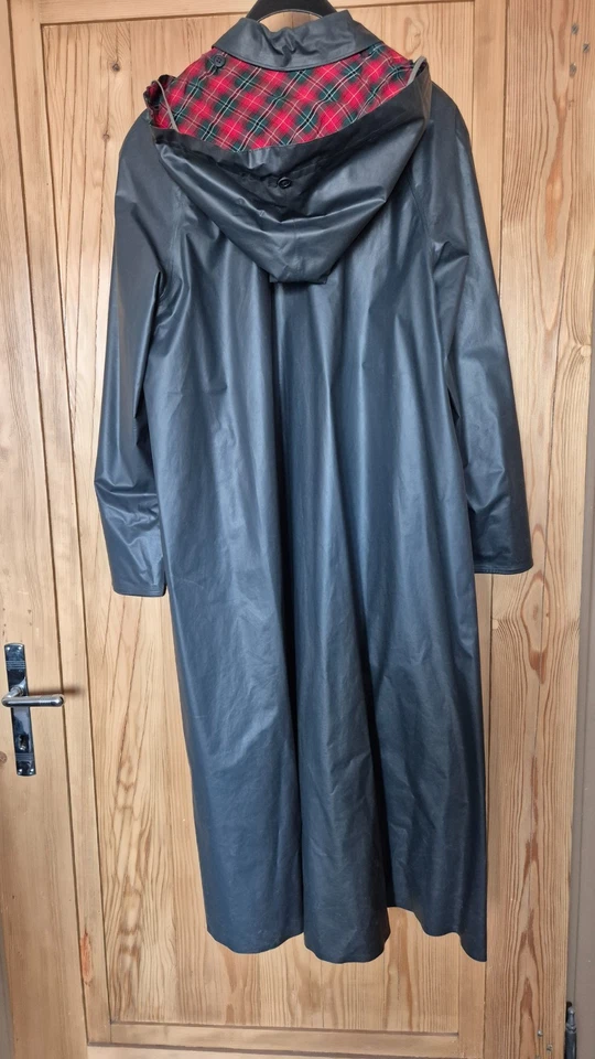 KLEPPER Kleppermantel + Kapuze Gummimantel Regenmantel Gummi Mantel (Gr. L/XL?) - Bild 4 von 4