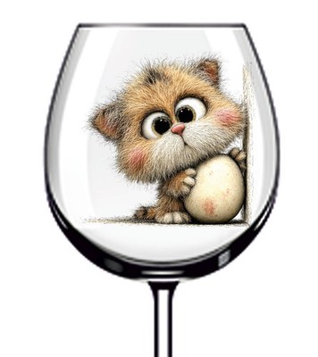 12x Ostern Katze Kätzchen Vinyl Aufkleber Abziehbild Becher Weinglas Flasche Laptop Becher