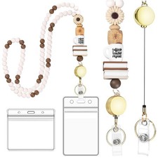 Teacher Lanyards for Id Badges and Keys,Beaded Lanyards for Teachers,Cute Sil...