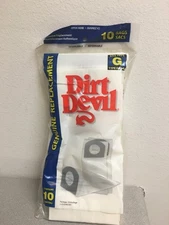 Dirt Devil Type G Vacuum Bags, 10-Pack, 3010348001, White