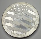 1 TROY OZ .999 FINE SILVER LIBERTY EAGLE AMERICAN FLAG RI6