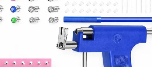 Stainless Steel Body Ear Piercing Tool Set Ear Nose Navel Piercing Machines - product listing photo