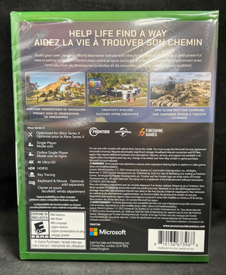 Jeu Jurassic World Evolution 3 - Version Xbox Series X - Neuf Sous Blister
