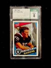 Topps 1984 Howie Long #111 Oakland Raiders CSG 8 AFC Pro Bowl NFL Football Card