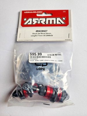 ARRMA Shock Set Bore16mm Length77mm Oil2000cSt ARA330627 Elec Car/Truck