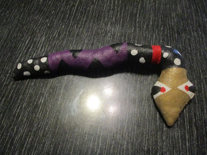 RARE OOAK Artisan Hand Painted Textile Pop Art Snake 6" Brooch Signed Alyson Pow