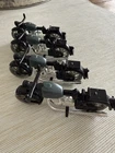4 Collectible vintage famobil playmobil motorcycles 76 (Spain) plastic toy model