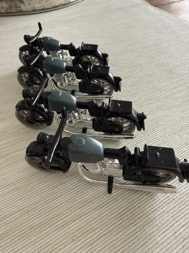 4 Collectible vintage famobil playmobil motorcycles 76 (Spain) plastic toy model