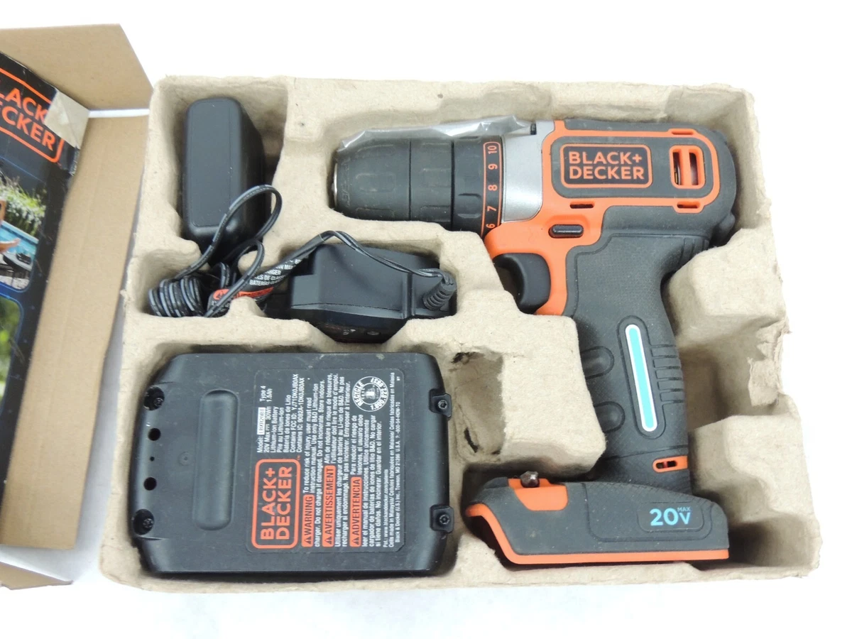 Black & Decker 20V Lithium Cordless Drill/Driver