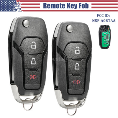 2 Remote Flip Key Fob For 2015 2016 2017 2018 2019 2020 Ford F-150 F ...