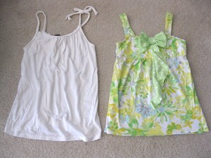 green flowy tank top