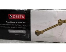 Delta 41718-CZ 18" Grab Bar with Mounting Assembly Champagne Bronze New