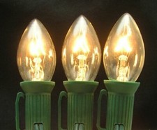 7 Watt C7 Transparent Outdoor Patio Party Christmas Novelty Replacement Bulbs...