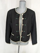 Geiger Made In Austria Black Button Up Jacket, 42, New $299