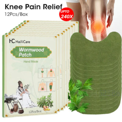 12-240X Knee Pain Relief Patches Wormwood Knee Patch Neck/Back Pain Relief Patch