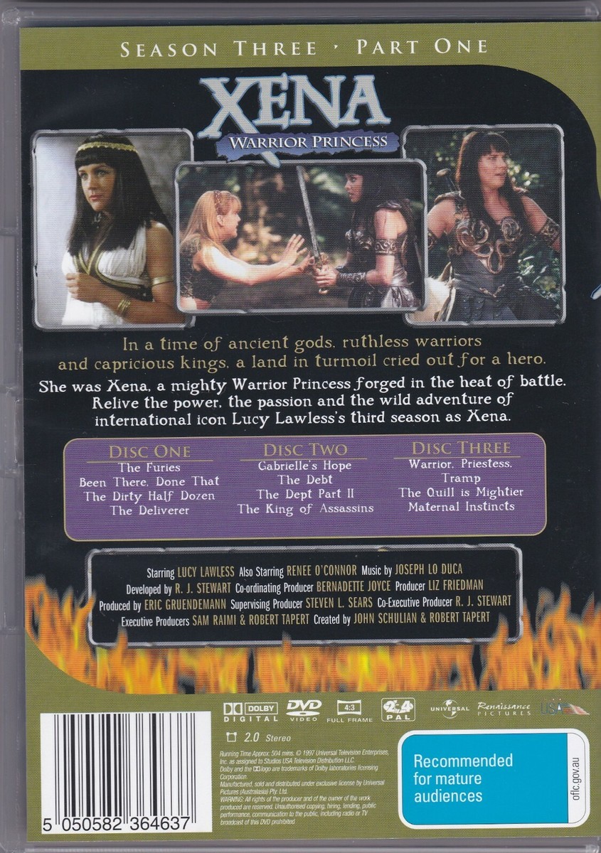 Xena Warrior Princess - Season Three - Part One - DVD 3 x DVD Xena Warrior Princess - Season Three - Part One - DVD 3 x DVD