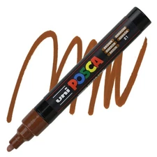 Posca Markers, Paint Marker, Brown, 5M Medium Tip, Opaque, Acrylic, Chocolate