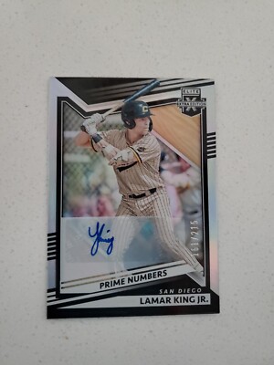 LAMAR KING JR 2022 PANINI ELITE EXTRA EDITION PRIME NUMBERS /215 AUTOGRAPH Padr