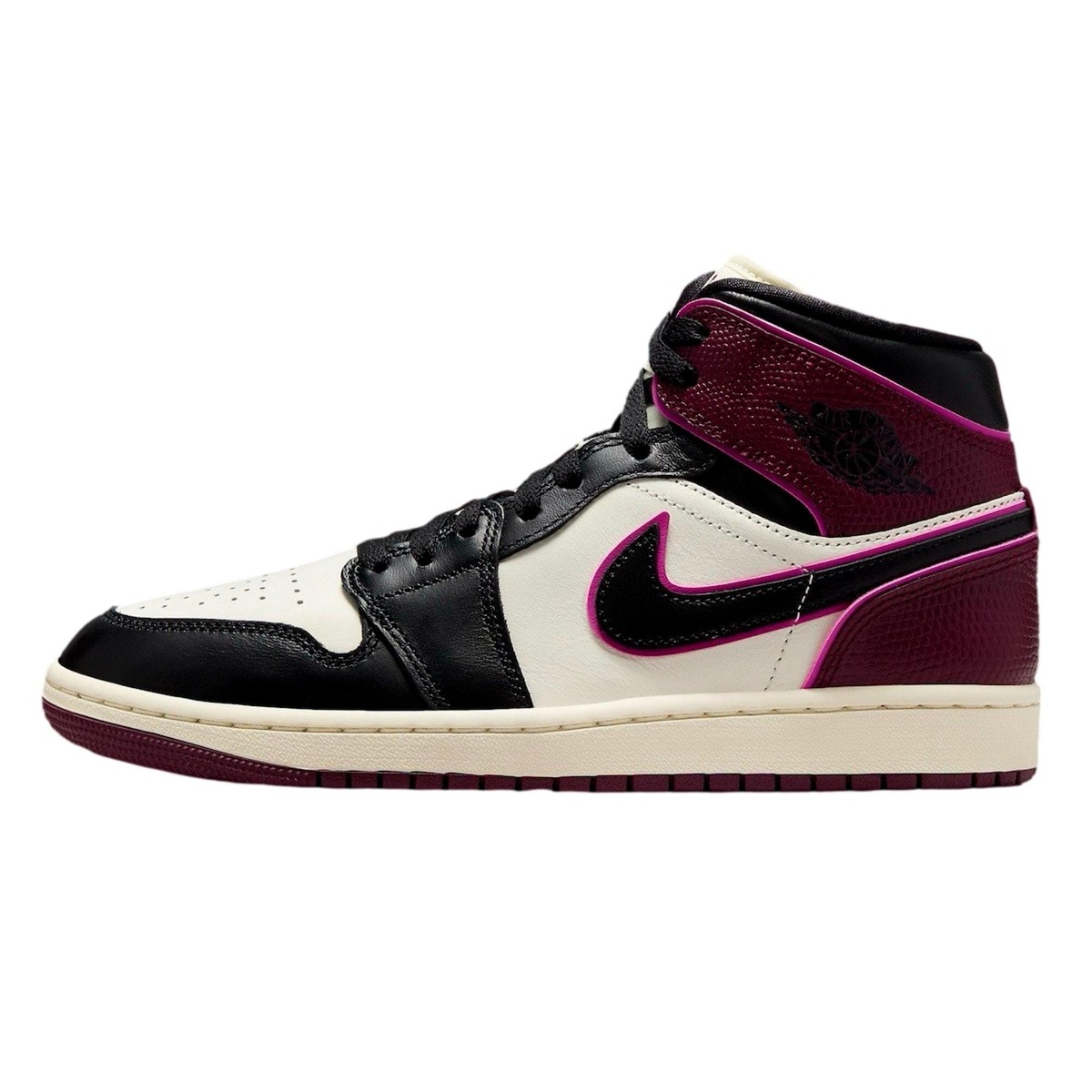 Nike Air Jordan 1 Mid SE Sail/Black-Active Pink FQ7818-101 Nike Air Jordan 1 Mid SE Sail/Black-Active Pink FQ7818-101
