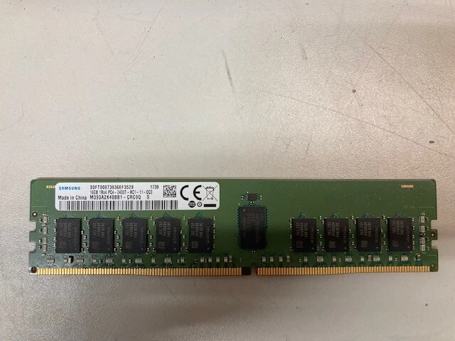 Samsung 16GB 1Rx4 PC4-2400T RC1-11-DC0 288Pin DDR4 Registered DIMM M393A2K40BB1 - Image 4 of 4