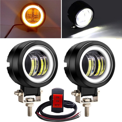 20W LED Motorcycle Fog Lights, 3 Inch round Daytime Running Light, Additional...