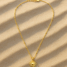 PURELEL NECKLACE-SUN-GOLD